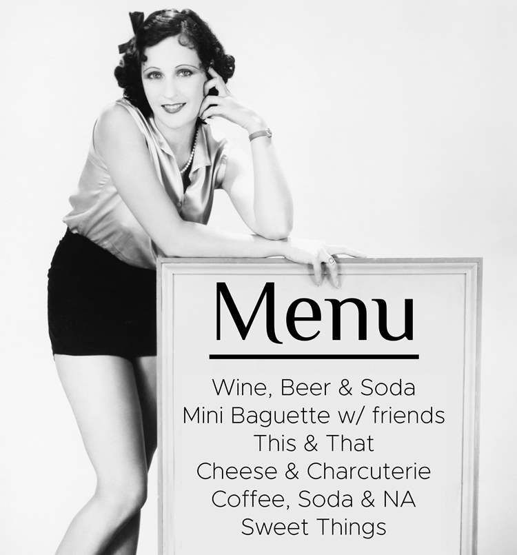 menu with pretty girl